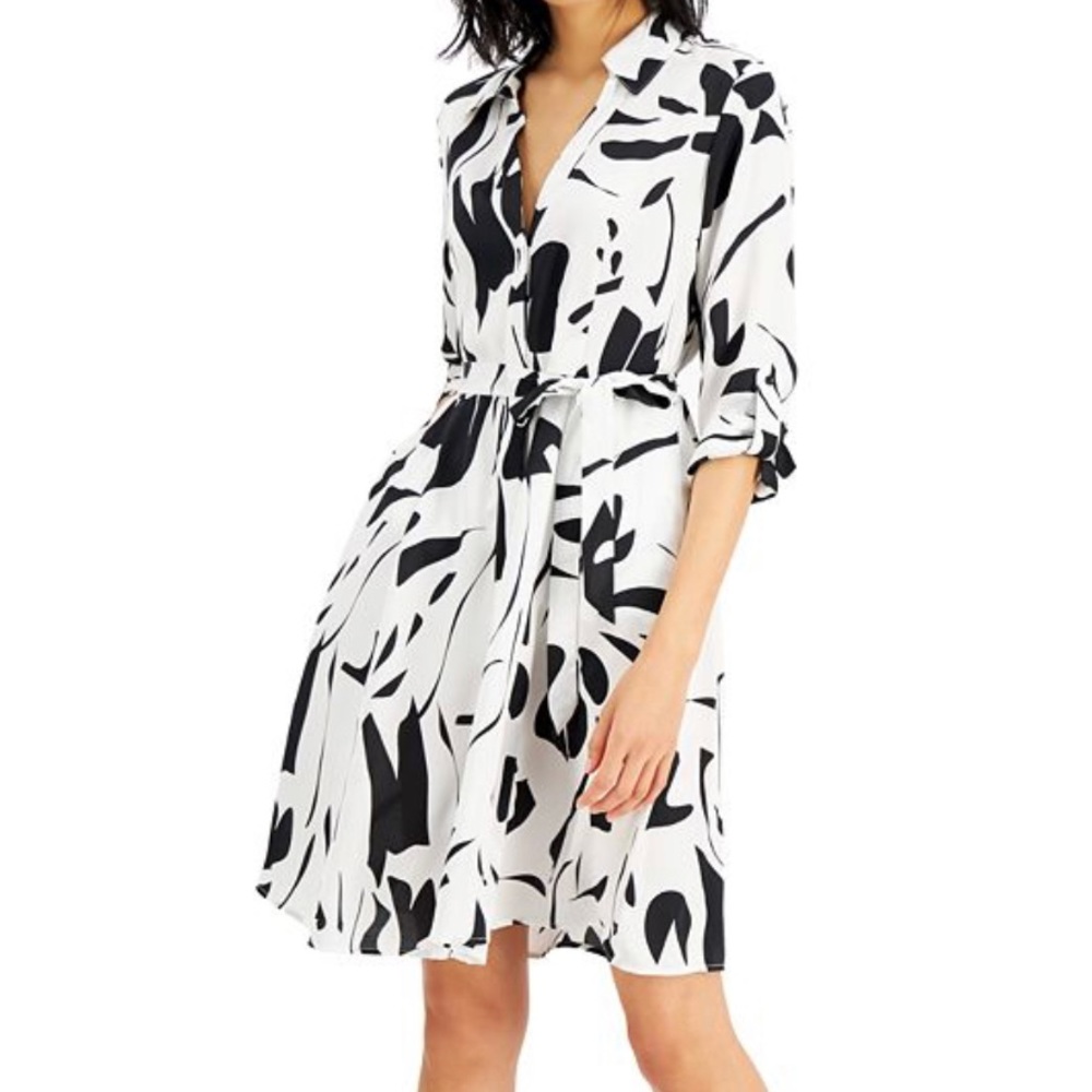 INC nwt geometric shirt dress